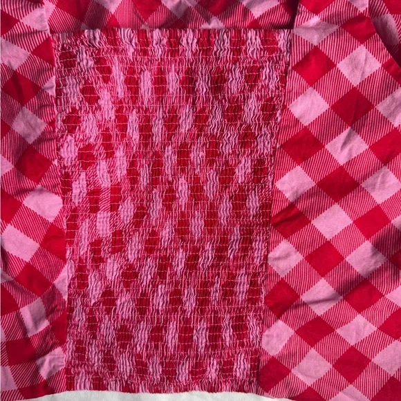 Scoop Skirt Crop Top Set Pink Red Checkered Picnic Summer XL - Picture 13 of 14
